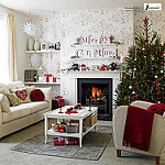 White Christmas Living Room